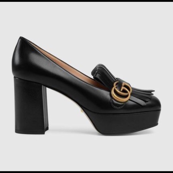 Gucci Shoes - Black Pump Leather In Calf Leather Wedges